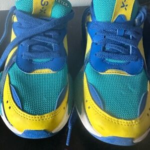 Kids Blue and Yellow Athletic Shoes